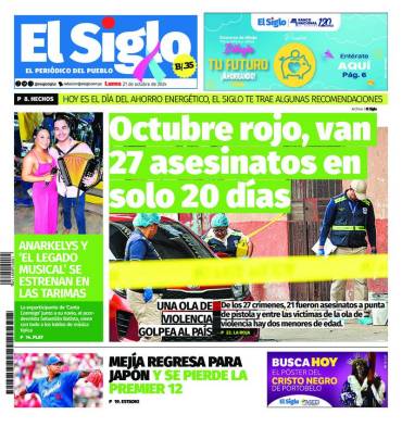 Portada del impreso del 21 de octubre de 2024