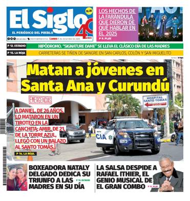 Portada del impreso del 8 de diciembre de 2025