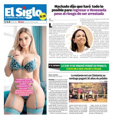 Portada del impreso del 12 de diciembre de 2025