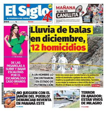 Portada del impreso del 12 de diciembre de 2025