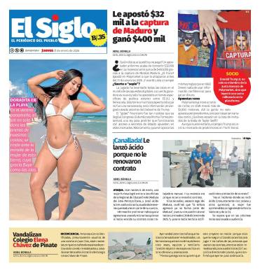 Portada del impreso del 8 de enero de 2025