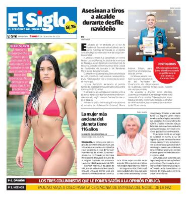 Portada del impreso del 8 de diciembre de 2025