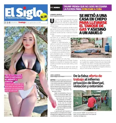 Portada del impreso del 27 de septiembre de 2026
