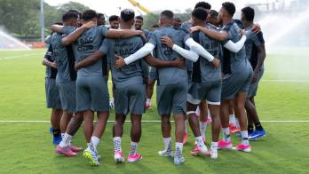 El equipo entrenó hoy en el CAR de Pandeportes.