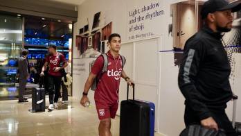 Los jugadores llegaron en la madrugada.