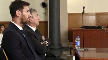 Lio Messi y su papá