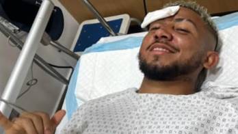 Emmanuel Gómez se recupera en el hospital.