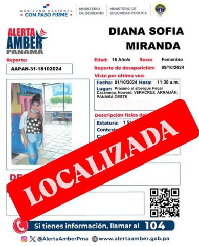 Localizan en Kuna Nega a la adolescente Diana Sofía Miranda