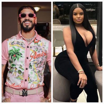 Anuel AA y Melissa Vallecilla.