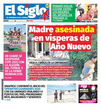 Portada del impreso del 31 de diciembre de 2025