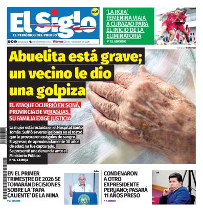 Portada del impreso del 28 de noviembre de 2025