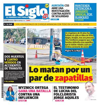 Portada del impreso del 2 de febrero de 2026