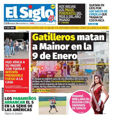 Portada del impreso del 26 de enero de 2026