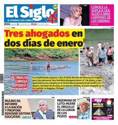 Portada del impreso del 3 de enero de 2026