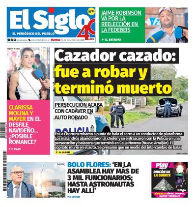 Portada del impreso del 16 de diciembre de 2025