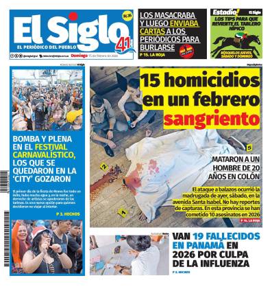 Portada del impreso del 15de febrero de 2026