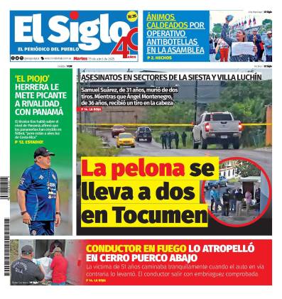 Portada del impreso del 15 de abril de 2025
