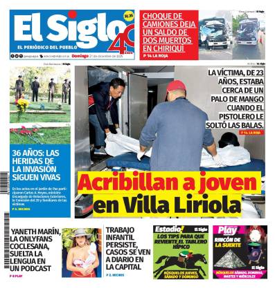 Portada del impreso del 21 de diciembre de 2025