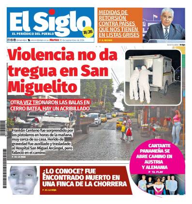 Portada del impreso del 10 de septiembre de 2024