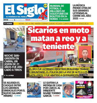 Portada del impreso del 13 de diciembre de 2025