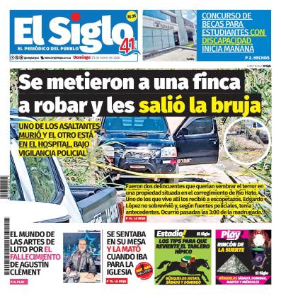 Portada del impreso del 25 de enero de 2025