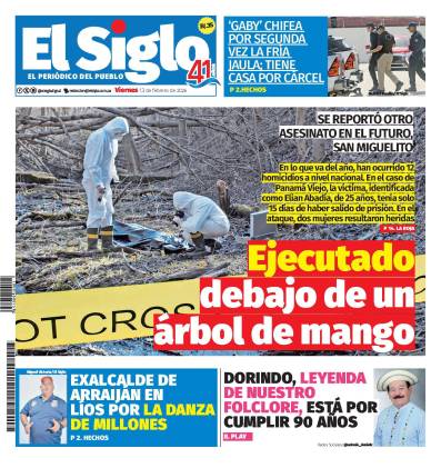 Portada del impreso del 13 de febrero de 2026