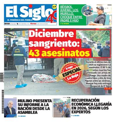 Portada del impreso del 2 de enero de 2026