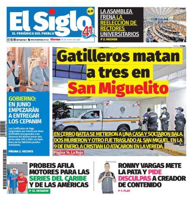 Portada del impreso del 16 de enero de 2026