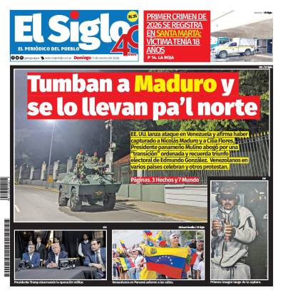 Portada del impreso del 4 de enero de 2026