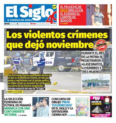 Portada del impreso del 2 de diciembre de 2025
