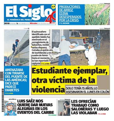 Portada del impreso del 3 de diciembre de 2025