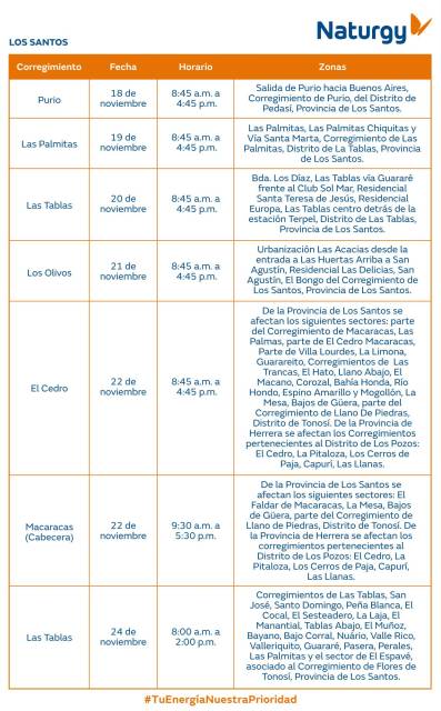 Trabajos de mantenimiento en la red eléctrica del 18 al 24 de noviembre de 2024