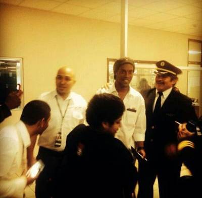 Ronaldinho en Tocumen.