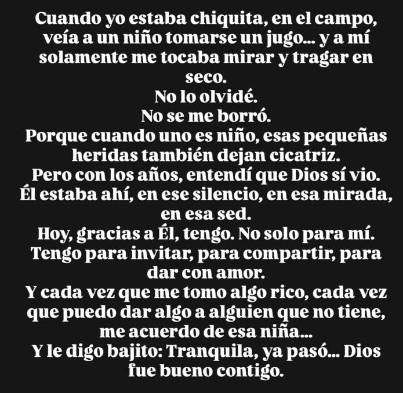 Doralis Mela conmueve con emotivo mensaje sobre su dura infancia