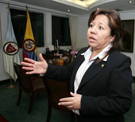 María del Pilar Hurtado, exjefa del Departamento Administrativo de Seguridad, la Policía Secreta, fue acusada por la Fiscalía de formar parte de una red de espionaje.