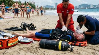 Un turista extranjero le realizó maniobras de RCP a Antonio, pero los esfuerzos fueron en vano