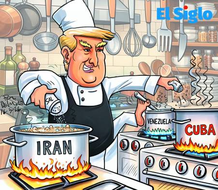 [VIDEO] Trump con la olla hirviendo en tres fogones (Caricaturas)
