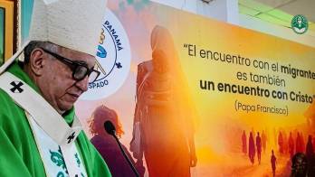 El arzobispo de Panamá durante la homilía de este domingo, enfocada en “el encuentro con el migrante”.