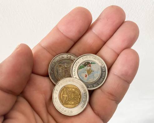 Desde 2011 en Panamá comenzó a circular una moneda con valor de un dólar, de colores dorado y plateado.