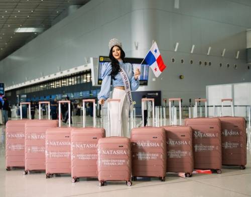 Miss Panamá Natasha Vargas viaja a El Salvador para el Miss Universo 2023