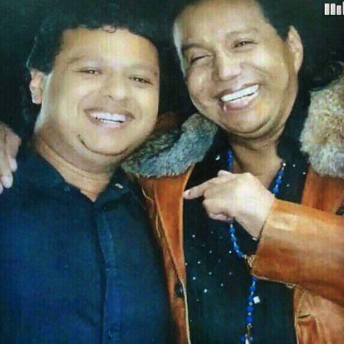 Rafel Santos Díaz y su padre Diomedes Díaz, quien falleció en diciembre de 2013.