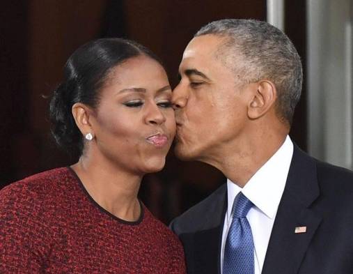 Expresidente Barack Obama y Michelle Obama .