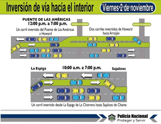 Anuncian operativos de inversión de carriles por fiestas patrias