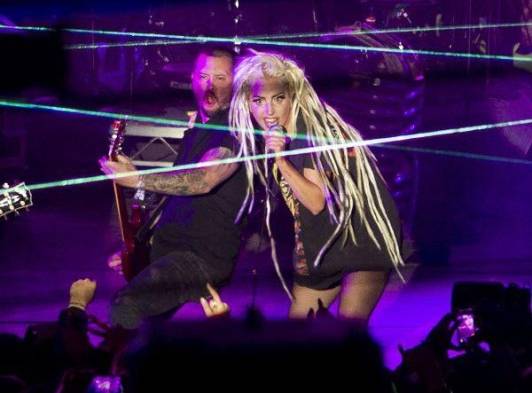 Lady Gaga durante uno de sus conciertos.