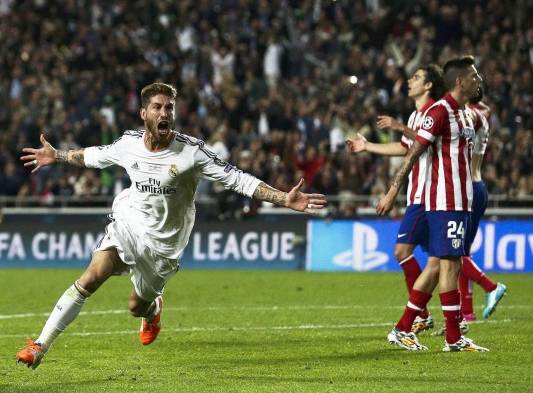 Ramos anotó el empate al minuto 92.