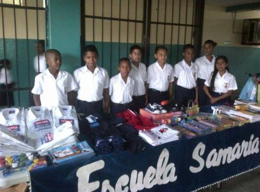 Estudiantes en San Miguelito.