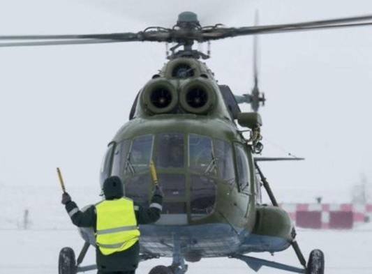 Fotografía de un helicóptero ruso MI-8.