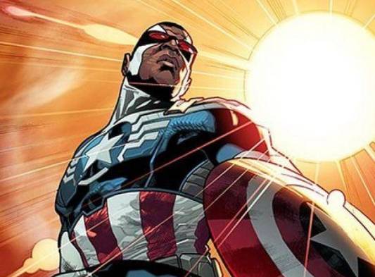 Capitán América de raza negra.