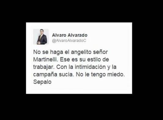 Álvaro Alvarado reacciones tras amenaza en su contra..