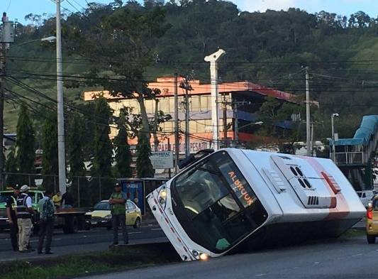 El accidente se dio en dirección a Panamá centro.